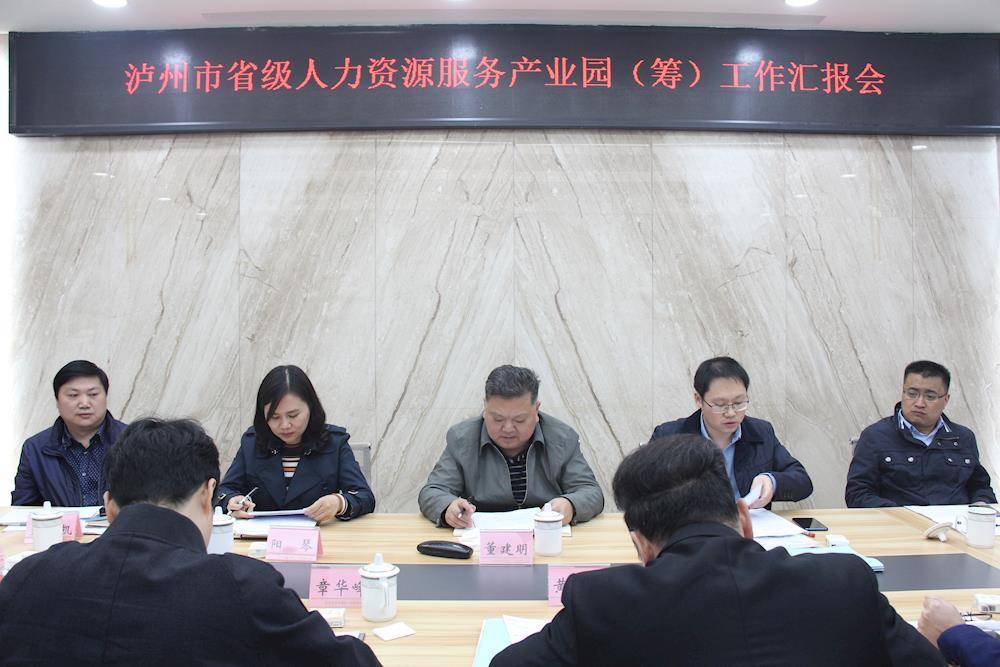 四川省人社厅领导、专家评估验收泸州市省级人力资源服务产业园